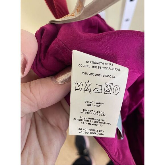 Silvia Tcherassi NWT Sermoneta Skirt in Mulberry Floral Size XS - Picture 8 of 10